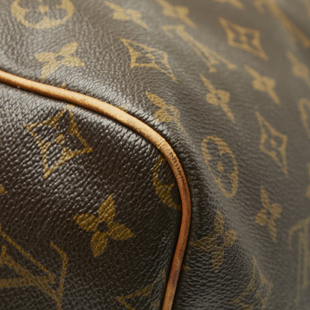 LOUIS VUITTON Authentic Brown Monogram Leather Keepall 60 Boston Bag - Picture 7 of 15